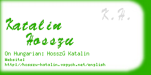 katalin hosszu business card