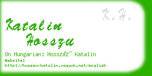 katalin hosszu business card